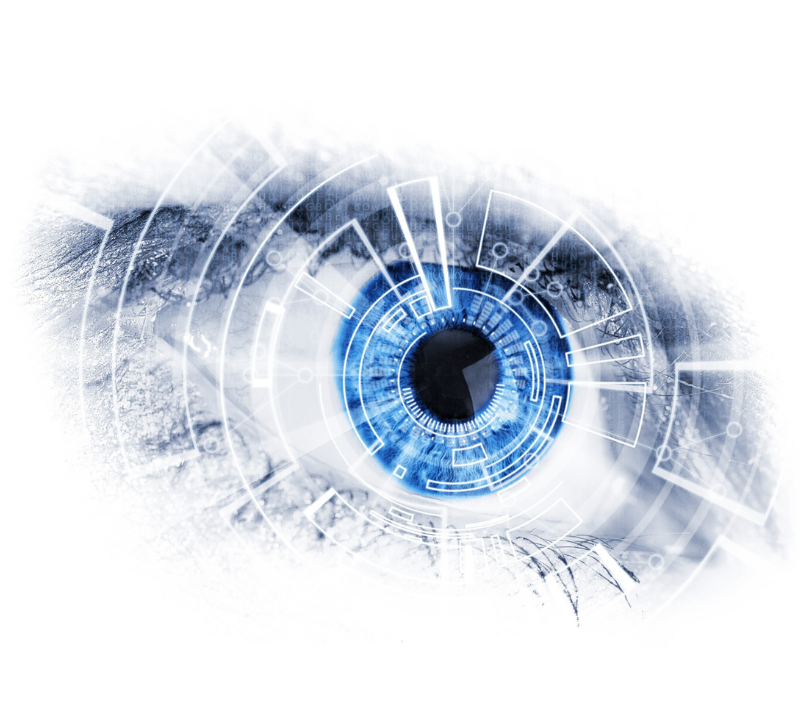 Eye showing process automation idea Eye showing process automation idea