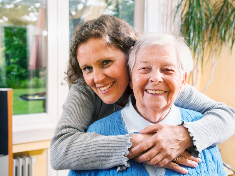 Elderly woman and daughter Elderly woman and daughter