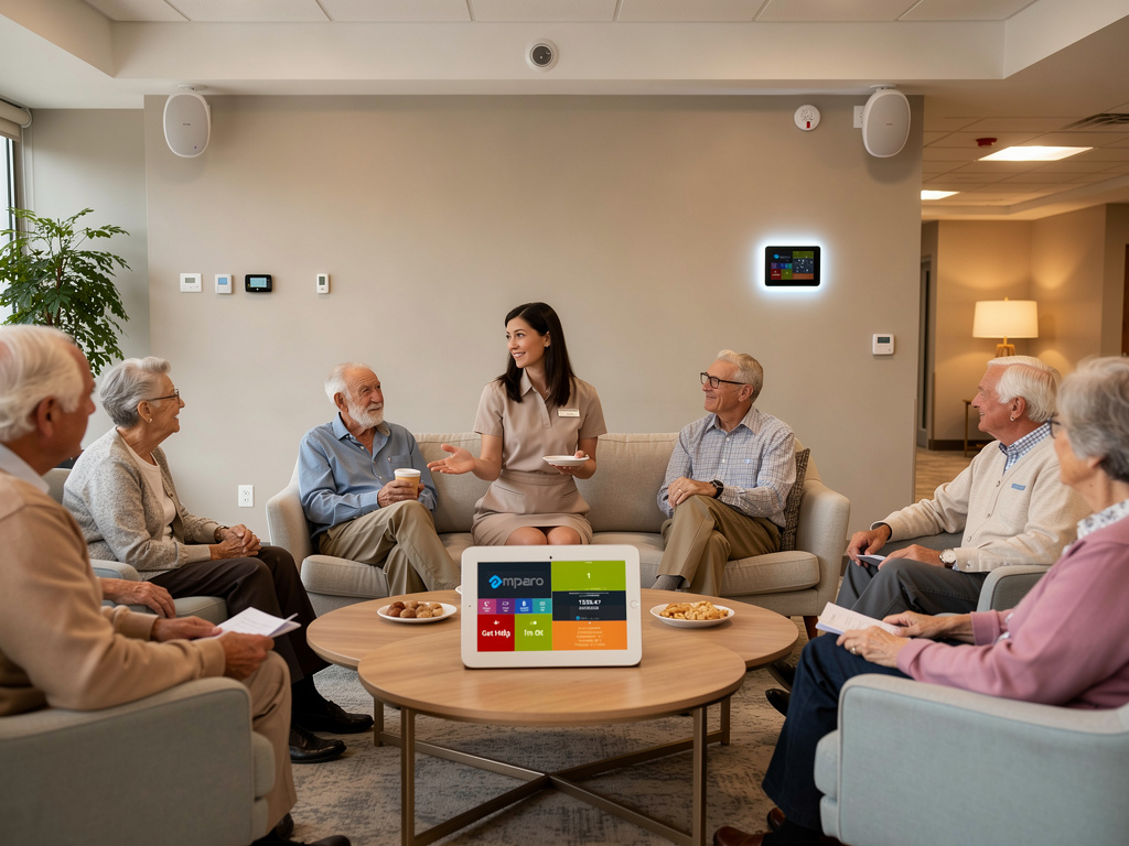 Vita Hub on coffee table in communal lounge PNG 2 School Security
